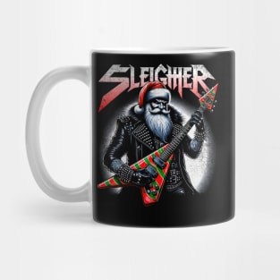 Sleigher Santa Claus Rock Christmas Mug